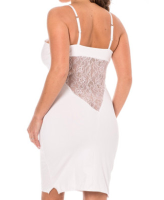 Robe décollectée blanche Emilia 